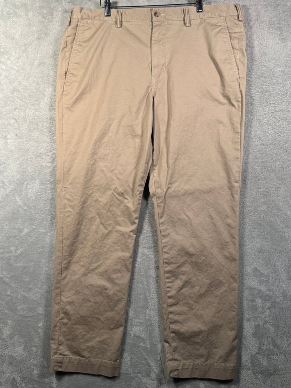 Polo Ralph Lauren Pants Mens 40x32 Beige Stretch Straight Fit Chino Khakis *FLAW